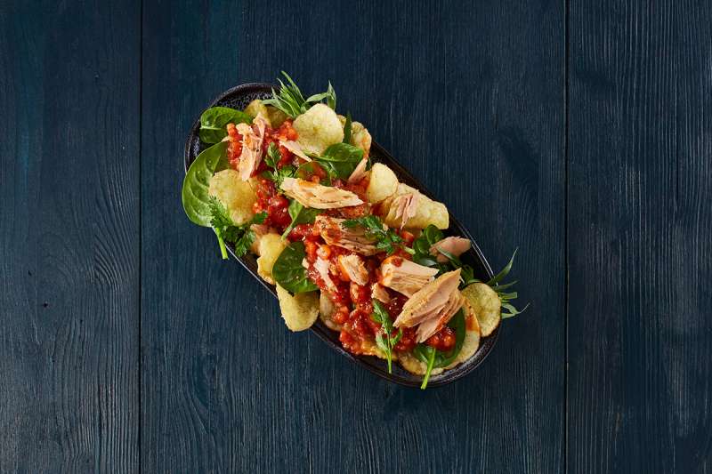 Thunfisch-Snack mit Chips