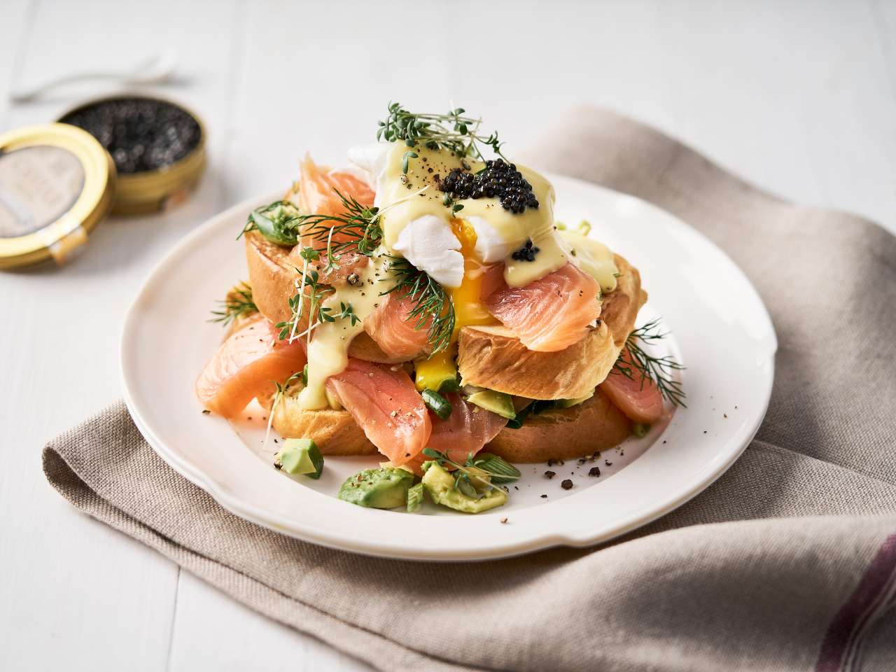 Eggs Benedict mit Lachs 