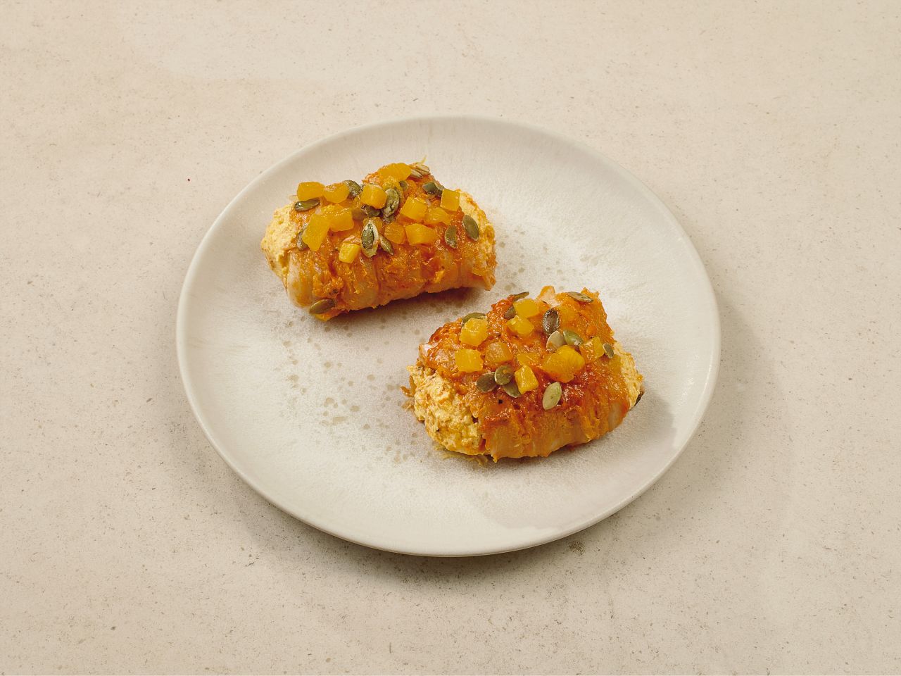 Kabeljauroulade »Kürbis« Kabeljauroulade »Kürbis«