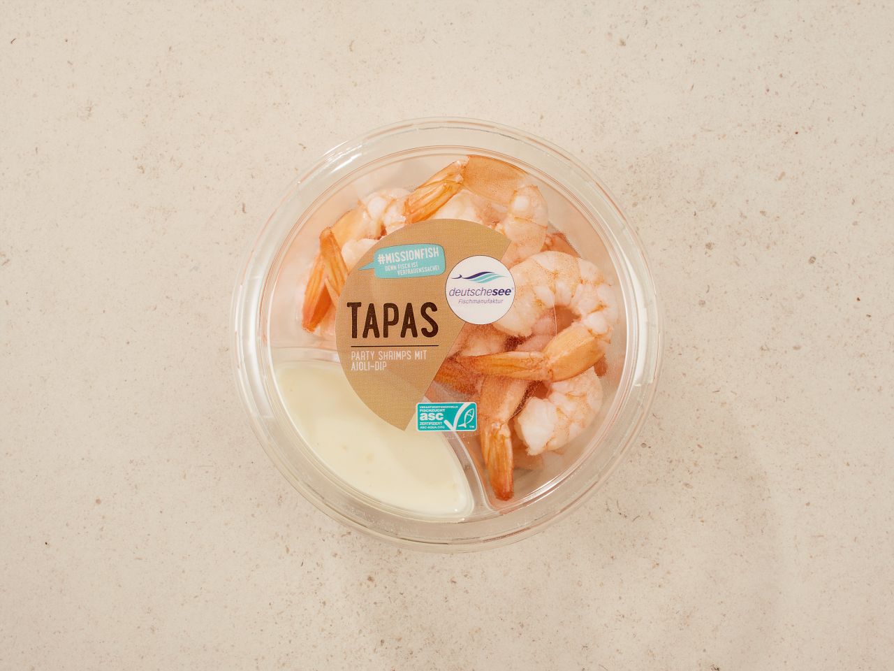 Tapas »Party Shrimps mit Aioli-Dip«
