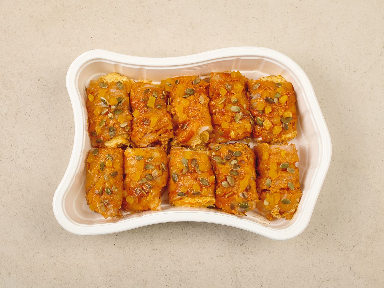 Kabeljauroulade »Kürbis«