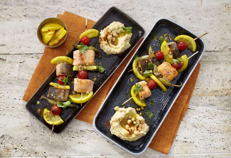 Gegrillte Saiblingsspieße