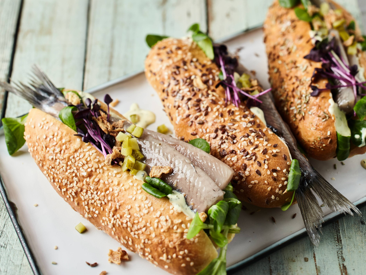 Rezept: Matjes im Brioche-Hotdog