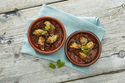 Pikante Miesmuscheln in Tomatensauce Pikante Miesmuscheln in Tomatensauce