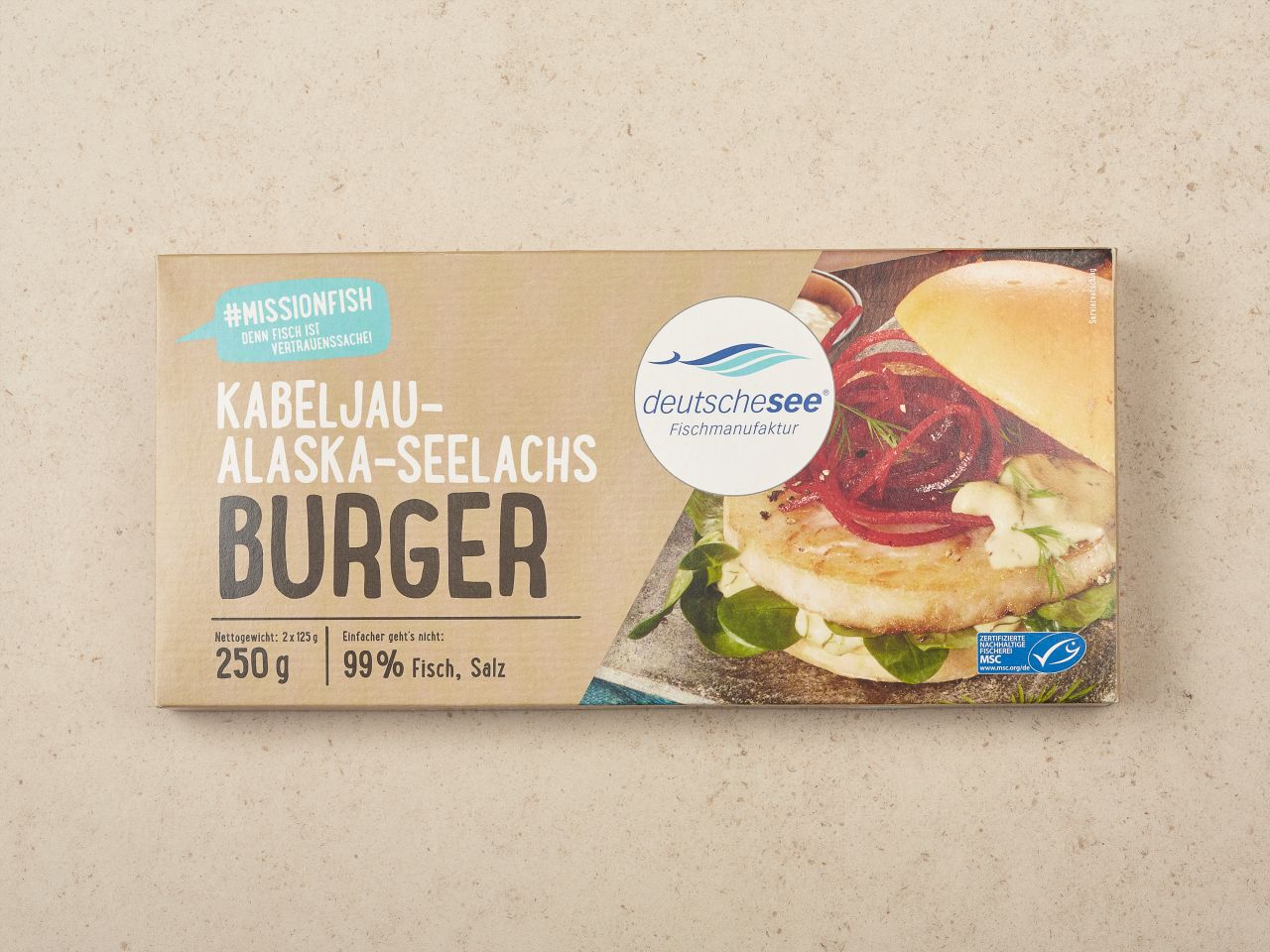 Kabeljau-Alaska-Seelachs Burger »Large«