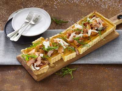 Kürbistarte mit Stremellachs Kürbistarte mit Stremellachs