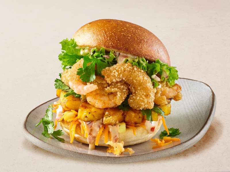 Garnelen-Burger Hawaii Style Garnelen-Burger Hawaii Style