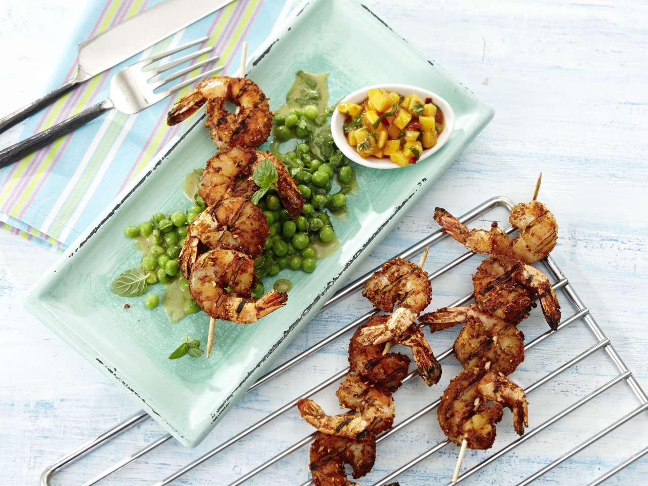 Rezept: Gegrillter Garnelenspieß Rezept: Gegrillter Garnelenspieß