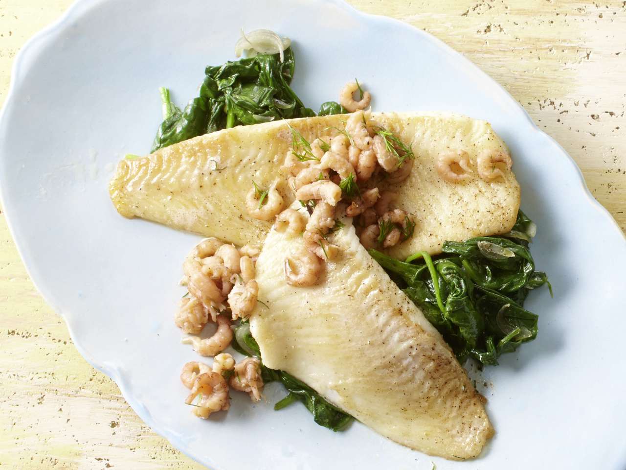 Rezept: Nordsee-Schollenfilets mit Krabben