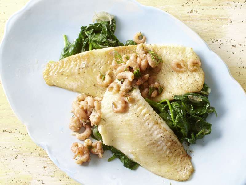 Nordsee-Schollenfilets mit Krabben Nordsee-Schollenfilets mit Krabben