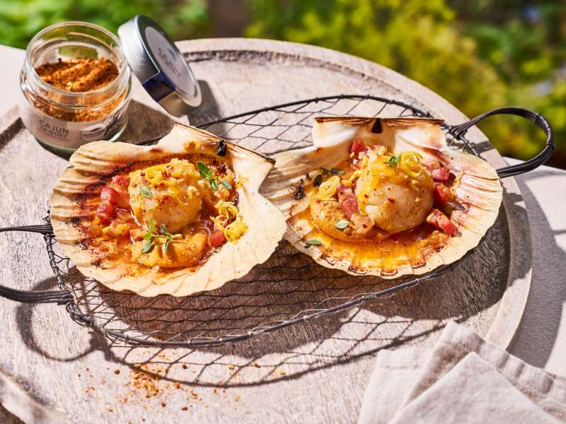 Jakobsmuschel Cajun Style Jakobsmuschel Cajun Style