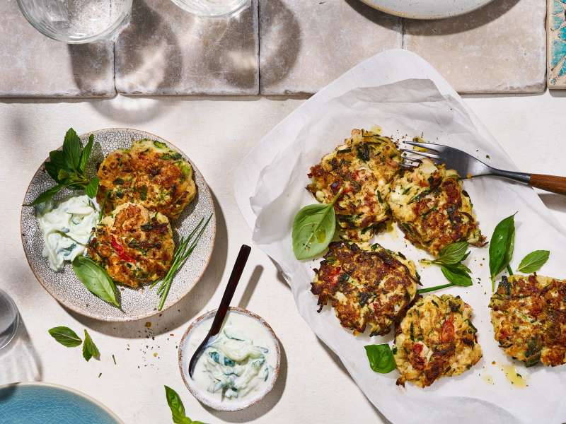 Zucchini-Garnelen-Puffer