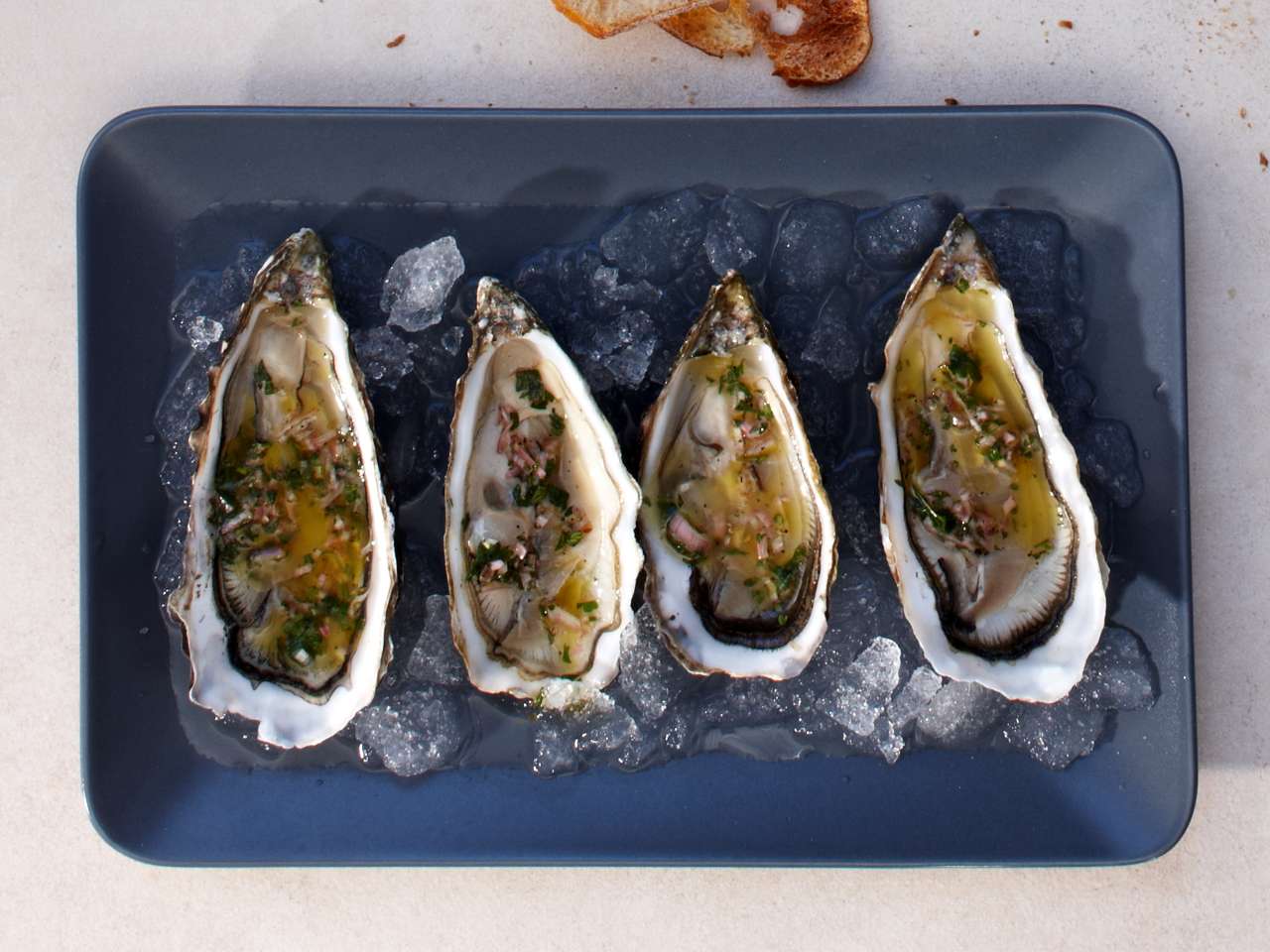 Rezept: Austern mit Vinaigrette Rezept: Austern mit Vinaigrette