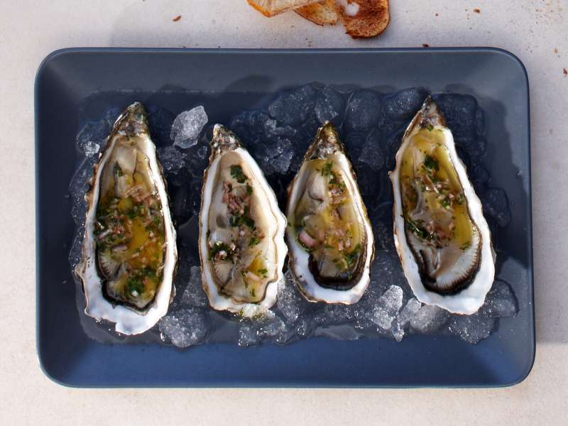 Austern mit Vinaigrette
