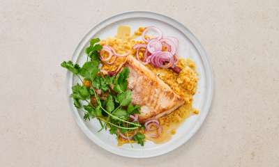 Gebratener Seelachs mit Linsencurry