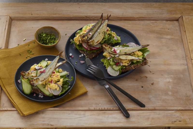 Smorrebröd mit Sprotten