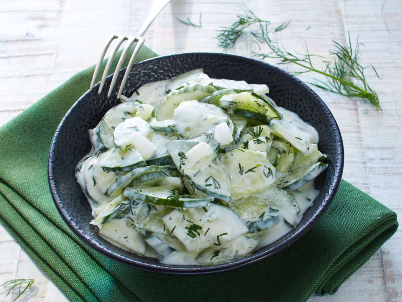 Gurkensalat in Joghurtdressing Gurkensalat in Joghurtdressing