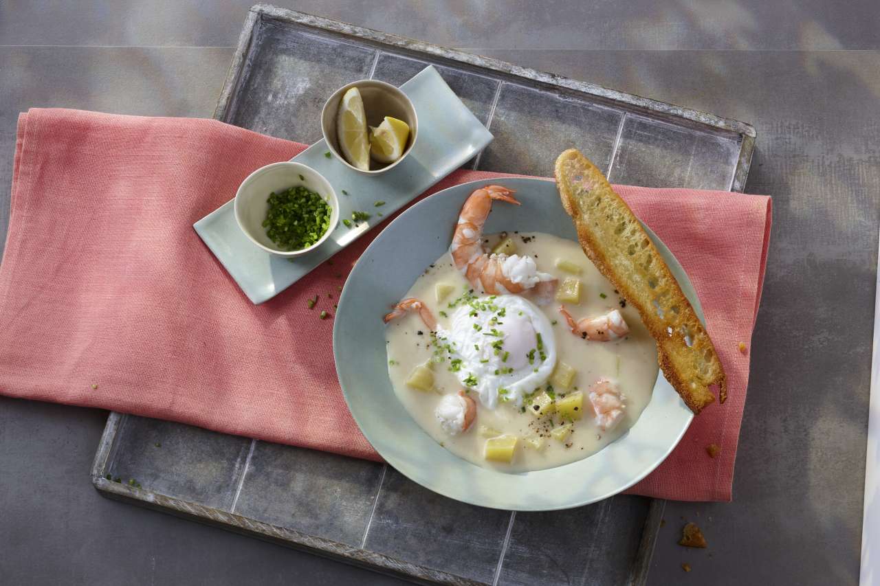 Rezept: Chowder mit Garnelen