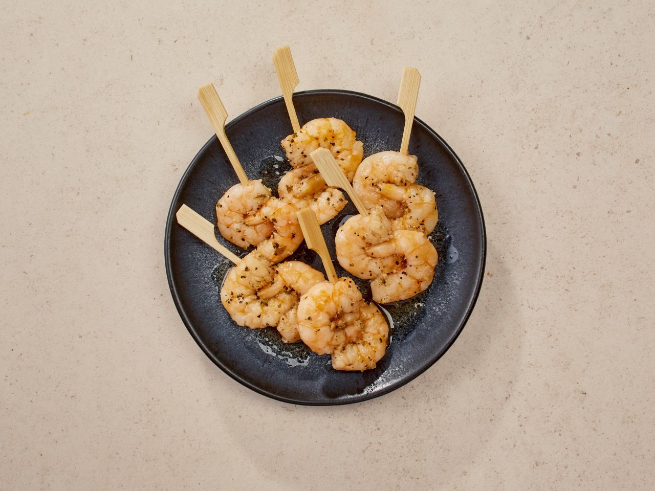 Tapas »Garnelen Spieße Lemon pepper«