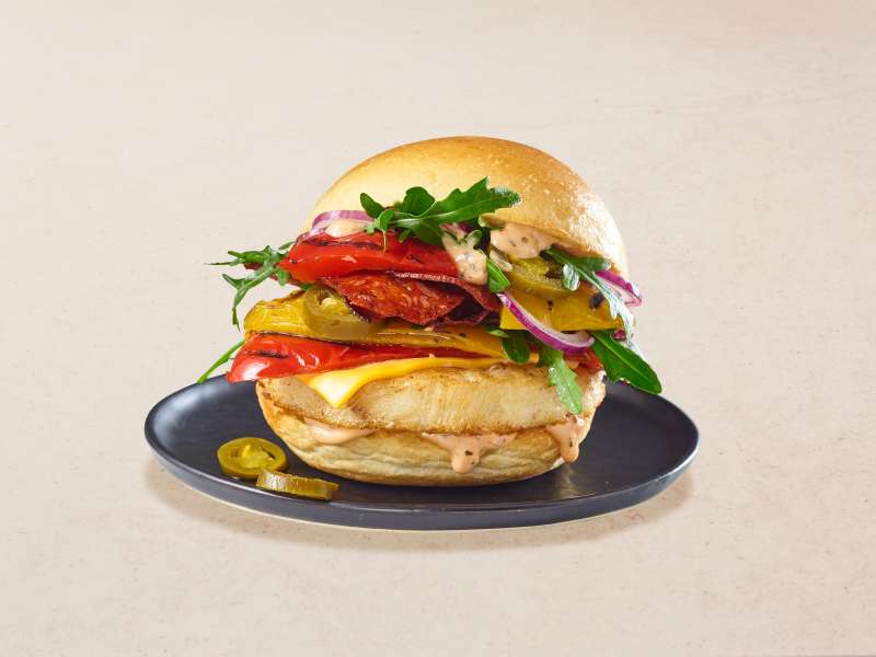 Kabeljau-Burger mit Chorizo Kabeljau-Burger mit Chorizo