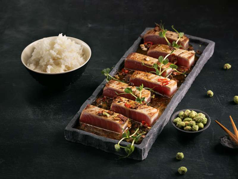 Thunfisch-Tataki mit Ahorn-Ponzusauce