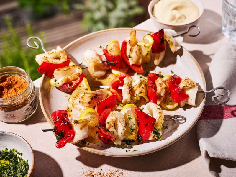 Portugiesische Kabeljau-Spieße Portugiesische Kabeljau-Spieße