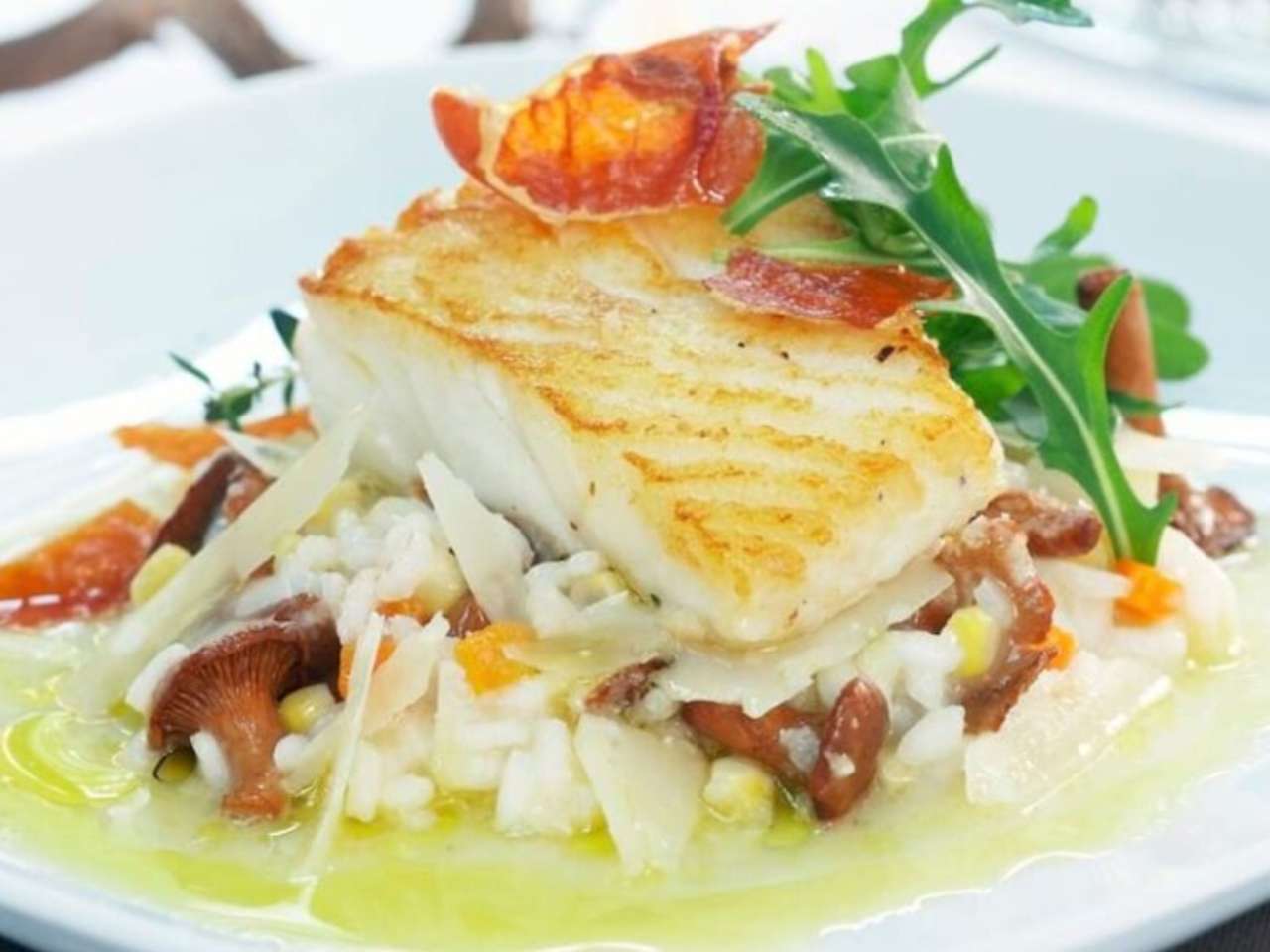 Skrei auf Risotto