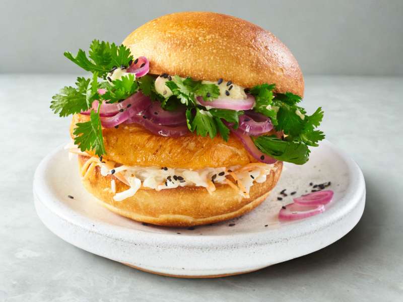 Green Curry Lachs-Burger  